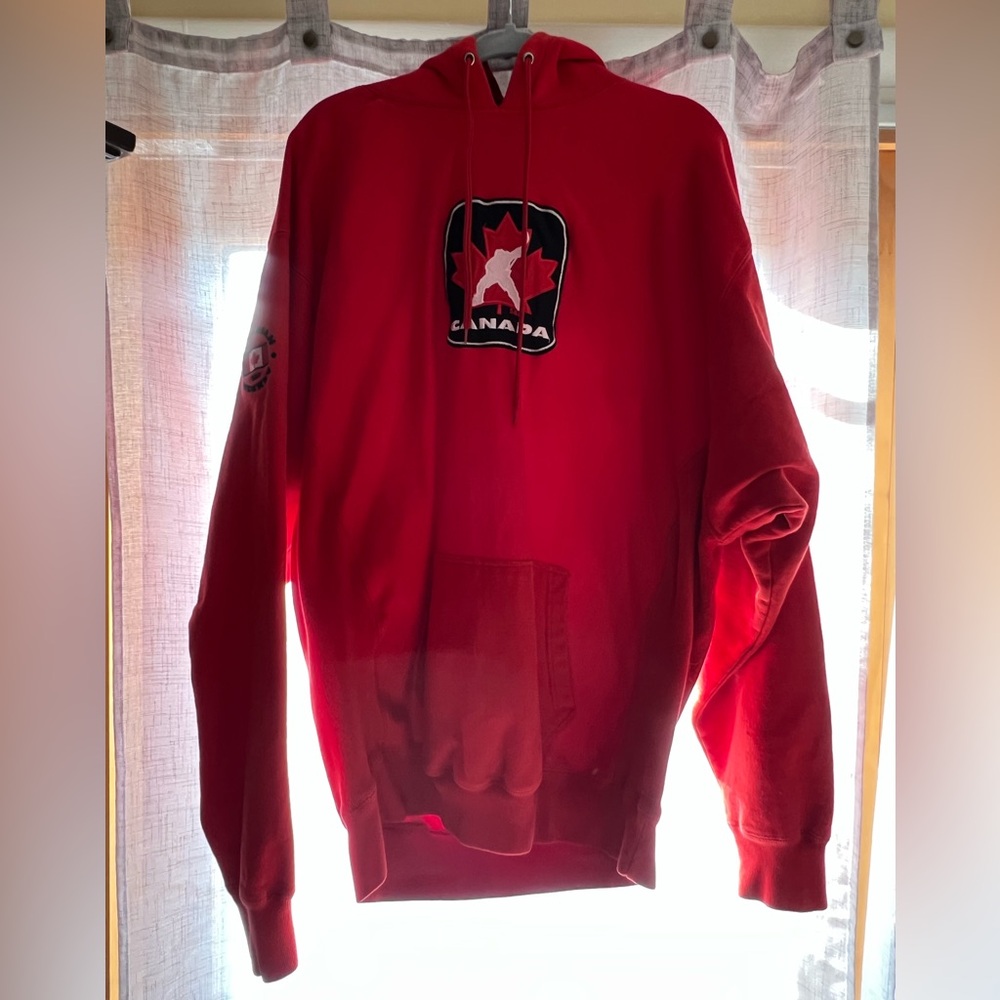 Steve & Barry’s Red Canada Maple Leaf EXTRA Heavy Hoodie